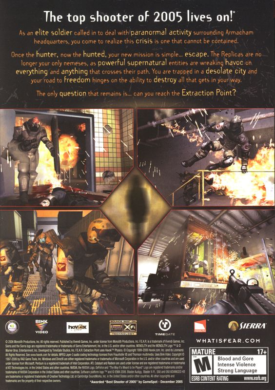 F.E.A.R.: Extraction Point cover or packaging material - MobyGames