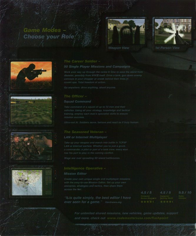 Inside Cover for Operation Flashpoint: Game of the Year Edition (Windows): Left