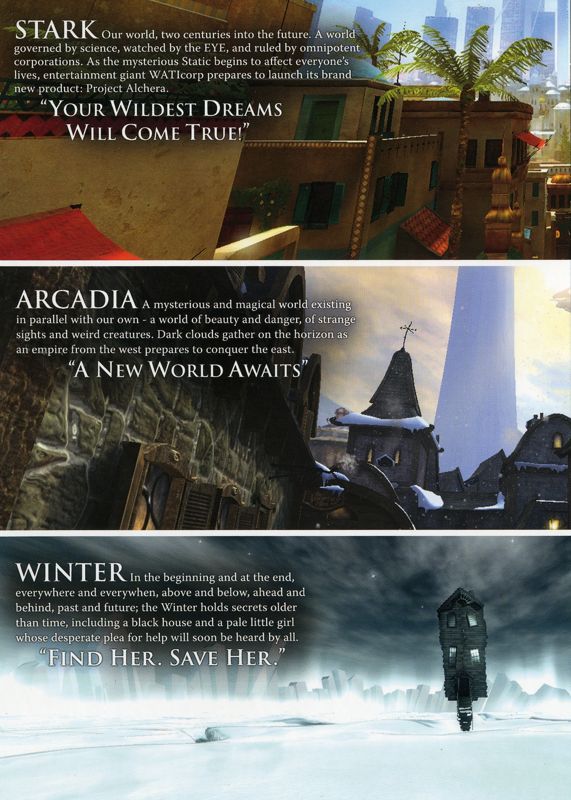 Inside Cover for Dreamfall: The Longest Journey (Windows): Left Flap
