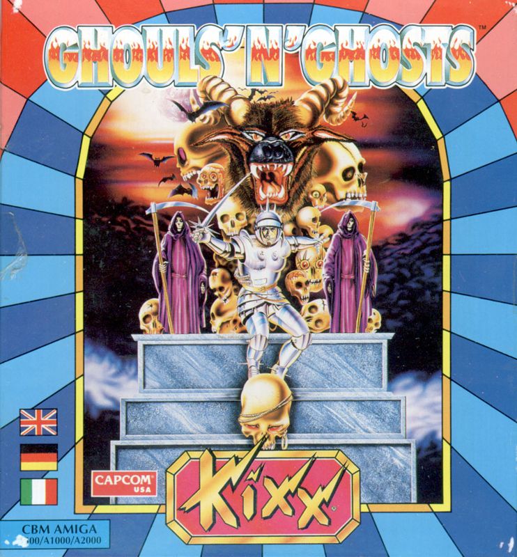 Front Cover for Ghouls 'N Ghosts (Amiga) (Kixx release)