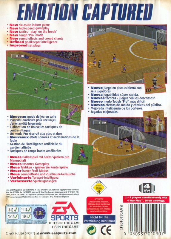 Back Cover for FIFA Soccer 97 (Genesis)
