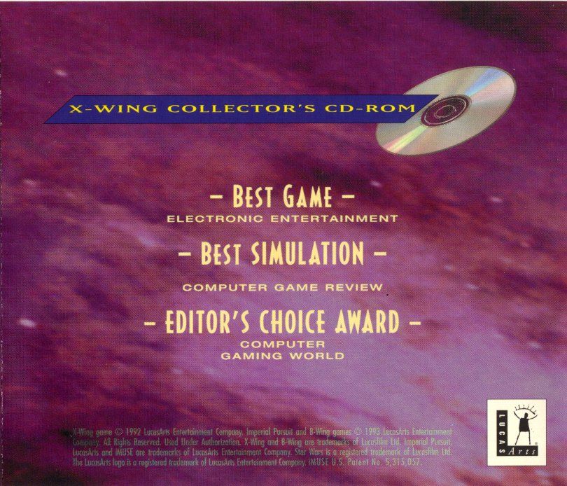 Other for Star Wars: X-Wing - Collector's CD-ROM (DOS): Jewel Case - Back