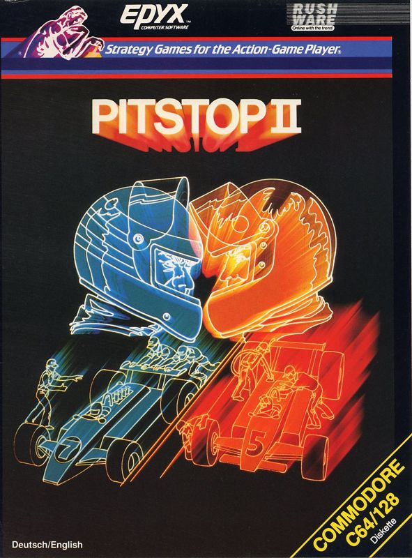 Front Cover for Pitstop II (Commodore 64)
