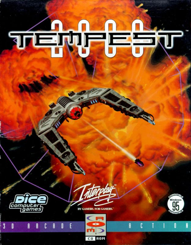 Front Cover for Tempest 2000 (DOS and Windows) (Dice Computer Games (budget release))