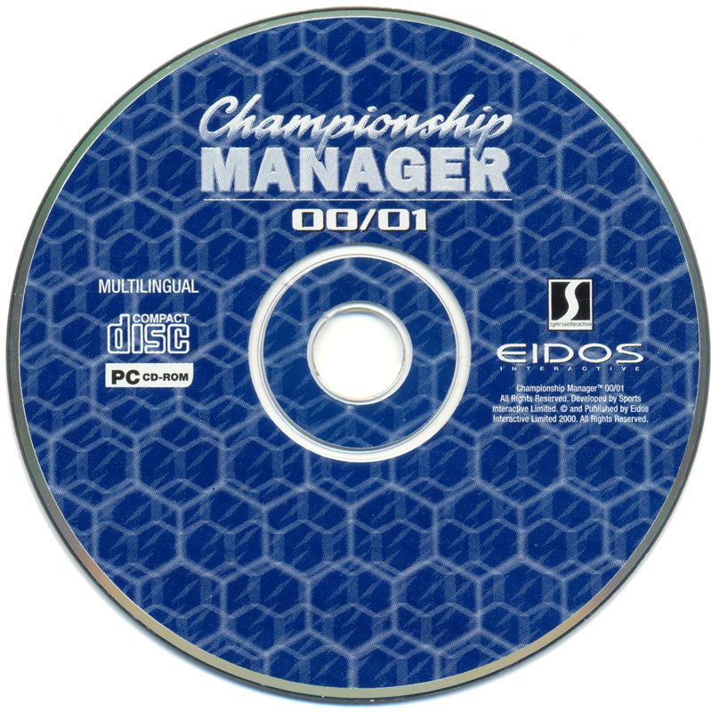 Championship Manager: Season 00/01 cover or packaging material - MobyGames