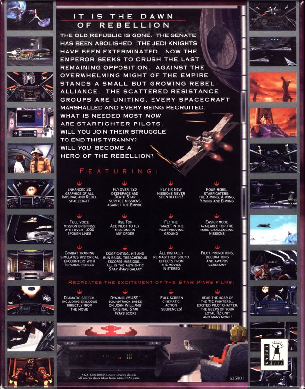 Back Cover for Star Wars: X-Wing - Collector's CD-ROM (Macintosh)