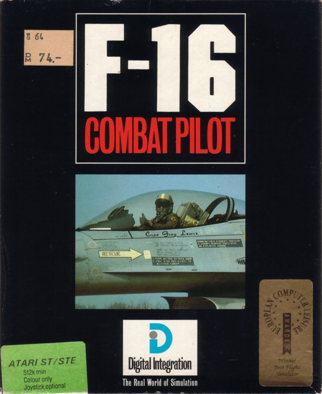 Front Cover for F-16 Combat Pilot (Atari ST)