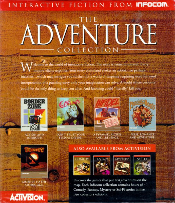 Back Cover for The Adventure Collection (DOS and Macintosh)