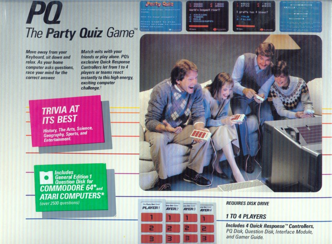Front Cover for PQ: The Party Quiz Game (Apple II and Atari 8-bit and Commodore 64)