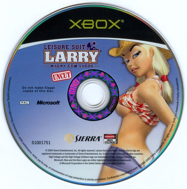 Media for Leisure Suit Larry: Magna Cum Laude (Uncut and Uncensored!) (Xbox) (European English release)