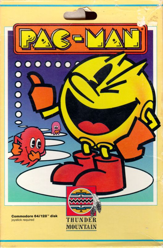 Front Cover for Pac-Man (Commodore 64) (Thunder Mountain release.)