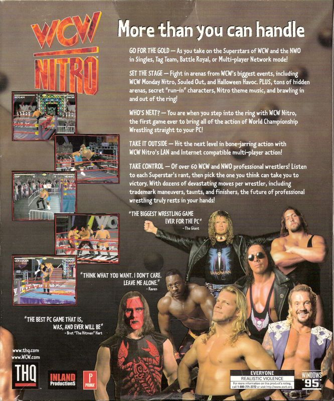Back Cover for WCW Nitro (Windows)