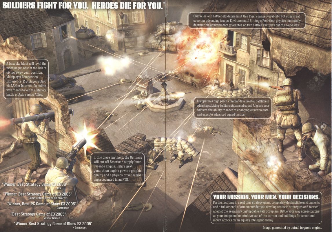 Inside Cover for Company of Heroes (Windows)