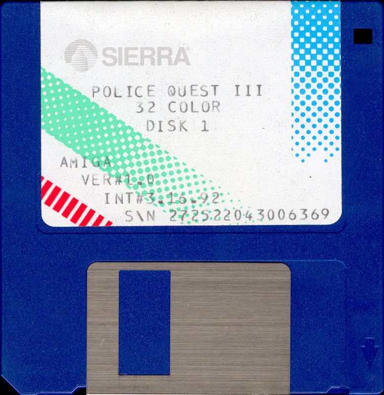 Media for Police Quest 3: The Kindred (Amiga): Disk 1/5