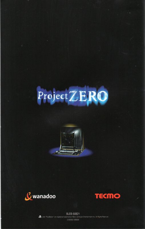 Manual for Fatal Frame (PlayStation 2): Back