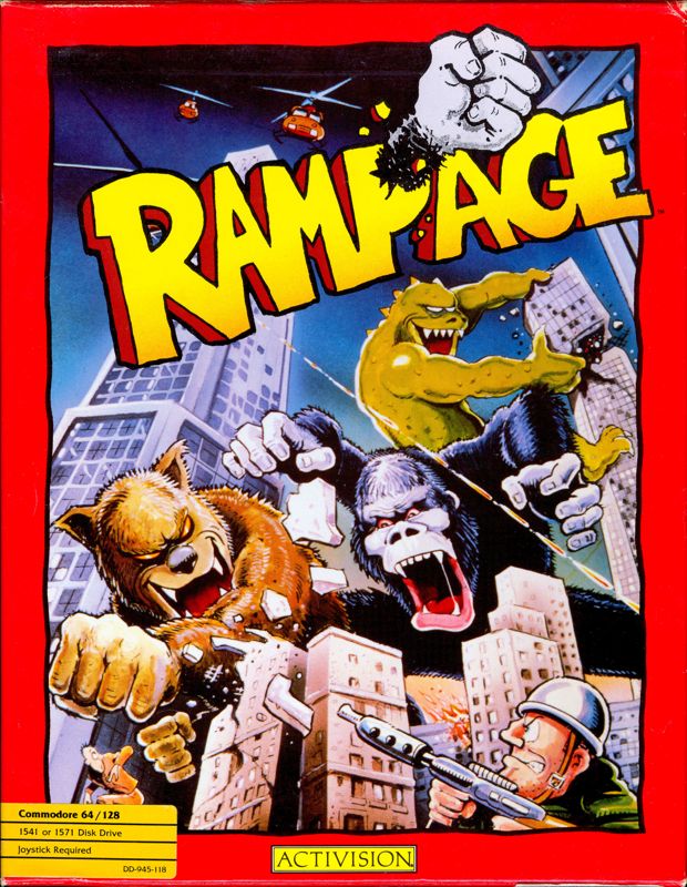 Front Cover for Rampage (Commodore 64)