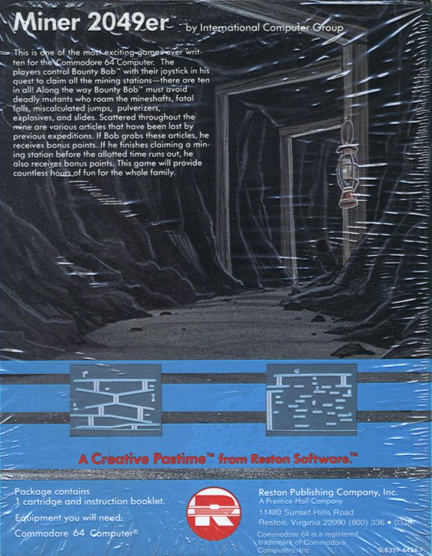 Back Cover for Miner 2049er (Commodore 64)