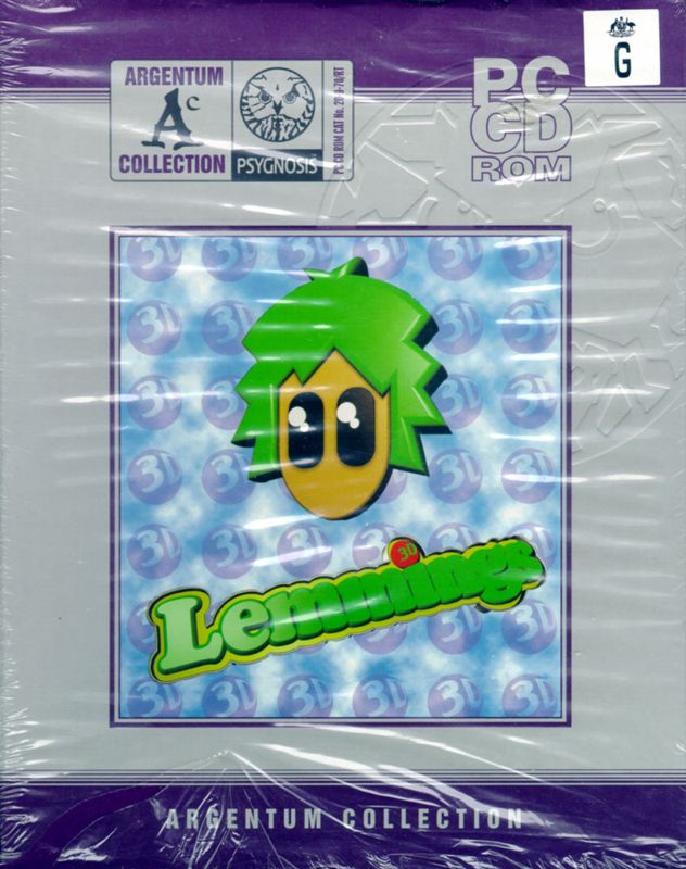 Front Cover for Lemmings 3D (DOS) (The Argentum Collection release)