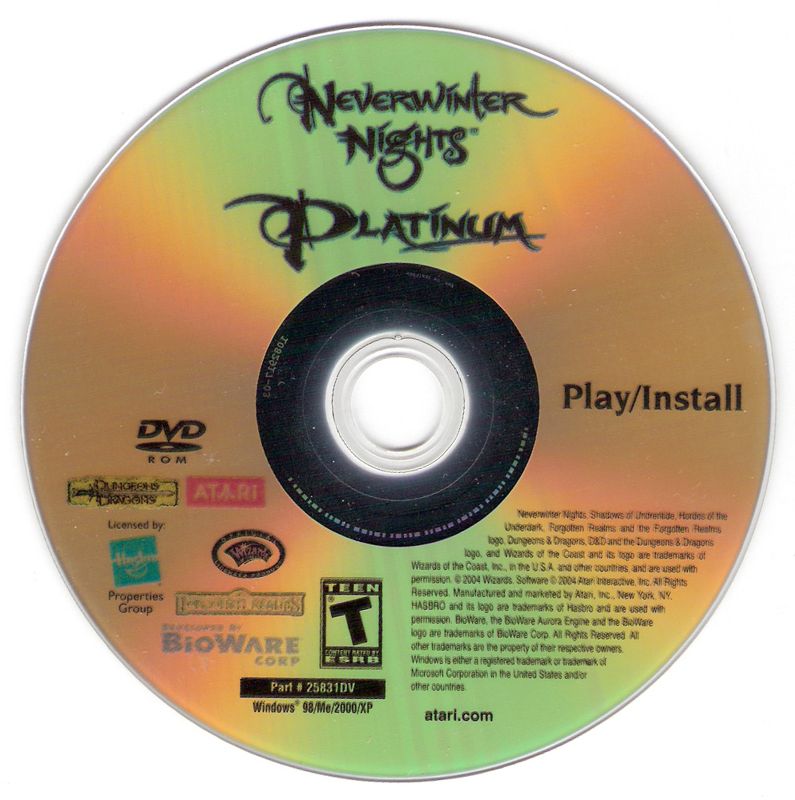 Media for Neverwinter Nights: Platinum (Windows) (DVD-ROM version)