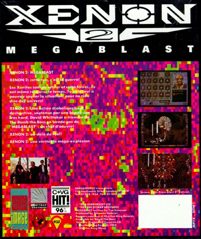 Back Cover for Xenon 2: Megablast (Amiga)