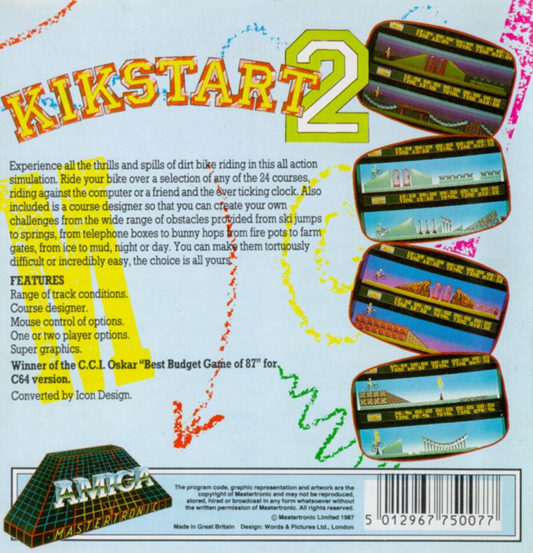 Back Cover for Kikstart 2 (Amiga)