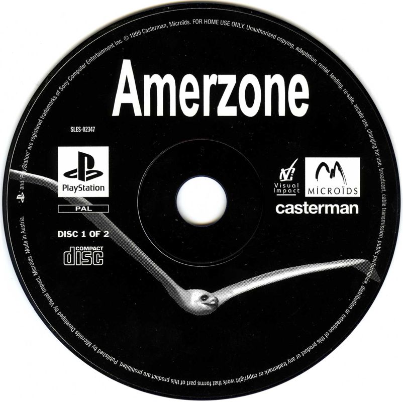 Media for Amerzone: The Explorer's Legacy (PlayStation): Disc 1/2