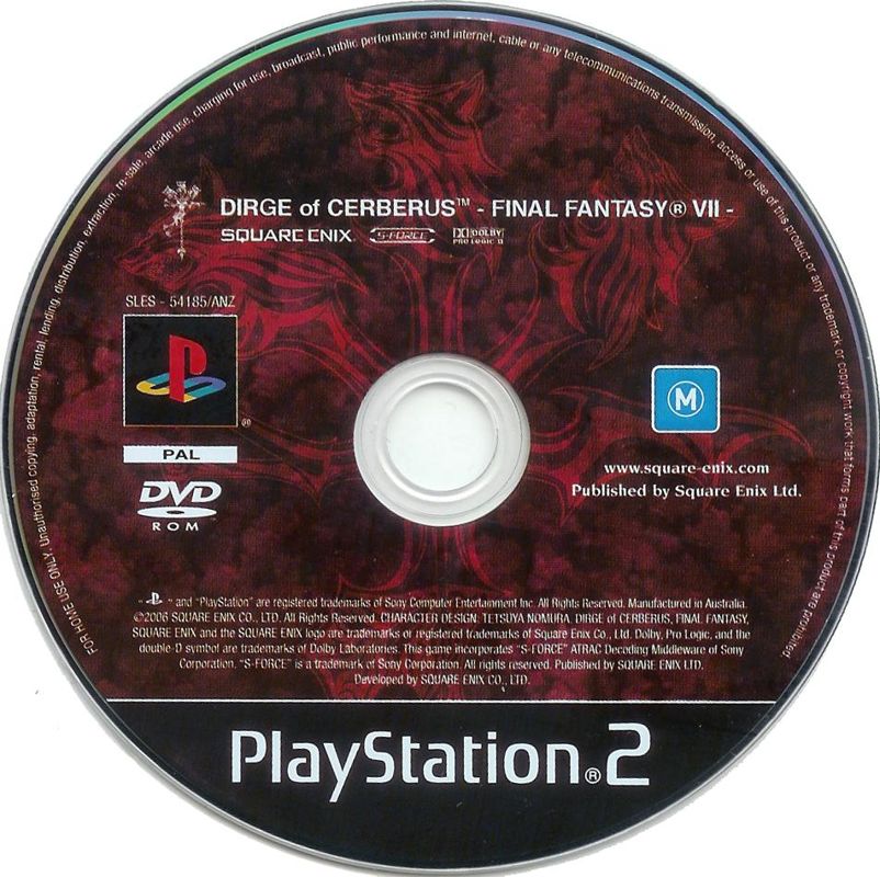 Media for Dirge of Cerberus: Final Fantasy VII (PlayStation 2)