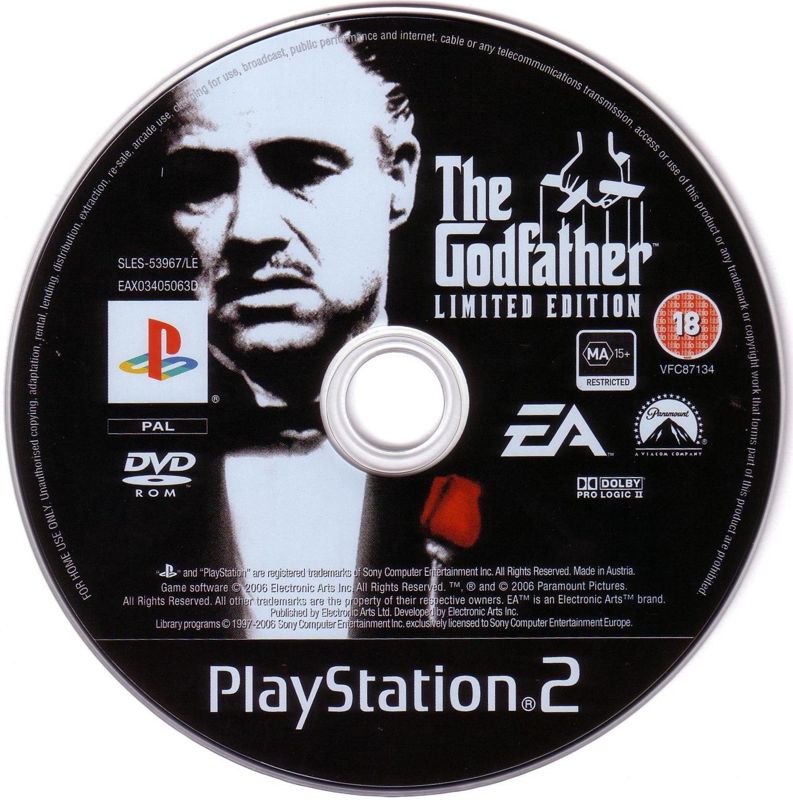 Media for The Godfather (Limited Edition) (PlayStation 2): Game disc