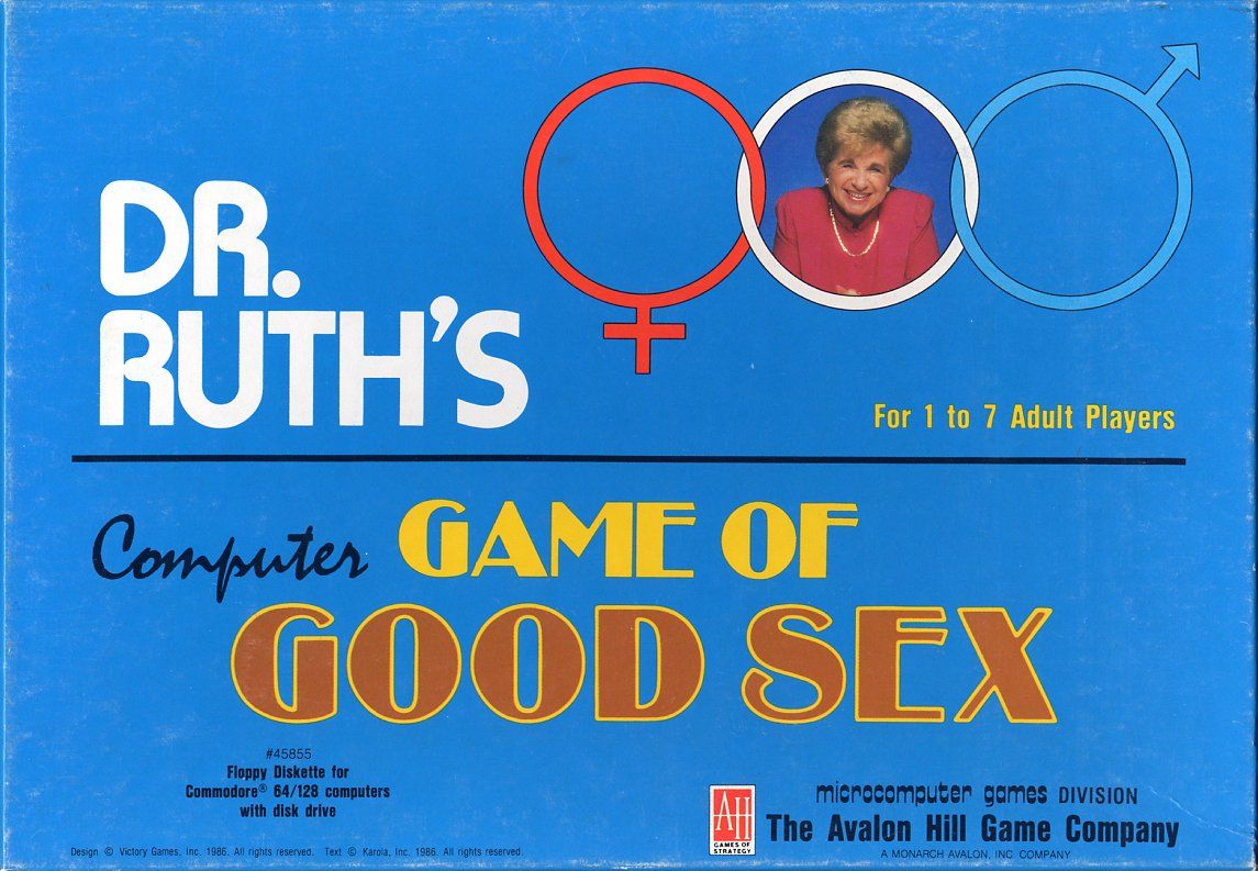 Front Cover for Dr. Ruth's Computer Game of Good Sex (Commodore 64)
