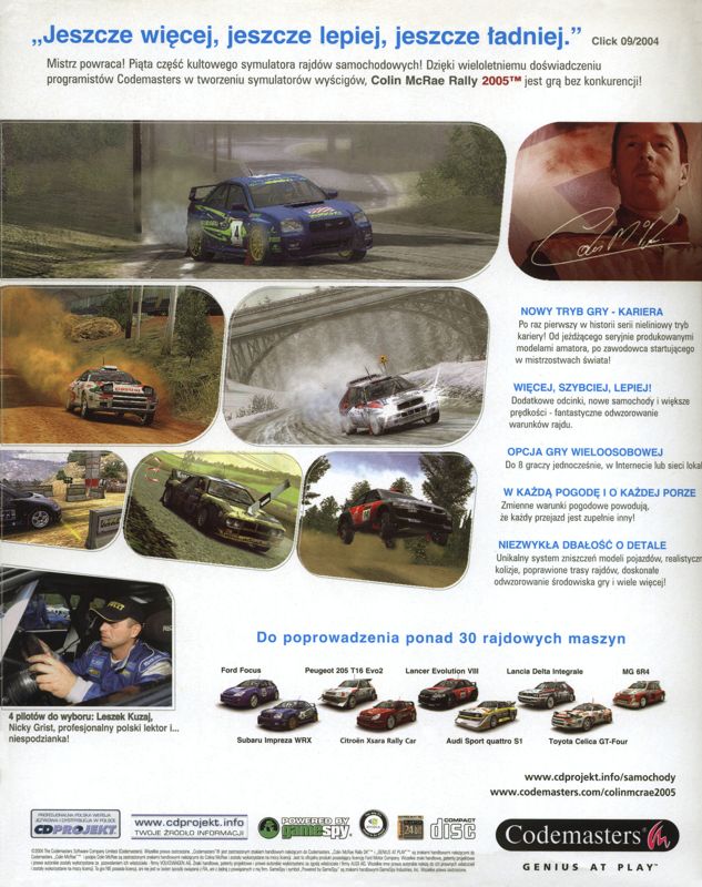 Back Cover for Colin McRae Rally 2005 (Windows)