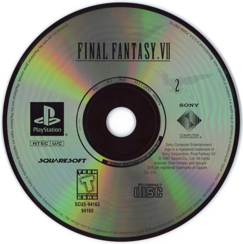 Media for Final Fantasy VII (PlayStation) (Greatest Hits release): Disc 2