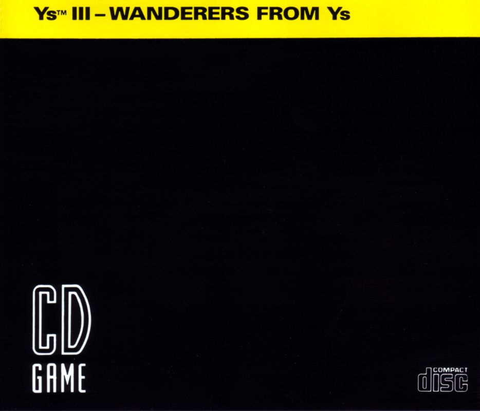 Back Cover for Ys III: Wanderers from Ys (TurboGrafx CD)