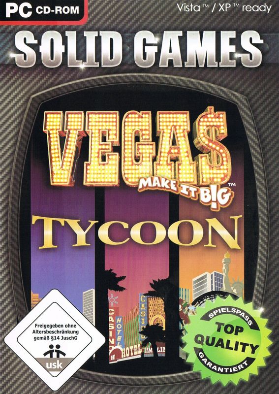 Front Cover for Vegas Tycoon (Windows) (Solid Games release)