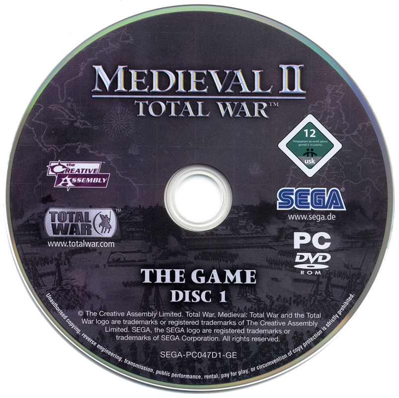 Media for Medieval II: Total War (Collector's Edition) (Windows) (Cuboid Slipbox): Game Disc 1/2