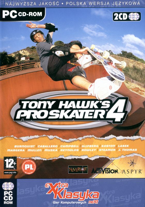 Front Cover for Tony Hawk's Pro Skater 4 (Windows) (eXtra Klasyka neXt release)