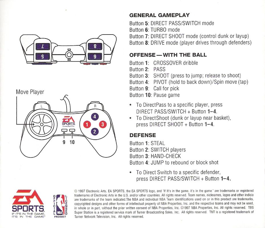 Other for NBA Live 98 (Windows): Jewel Case - Back