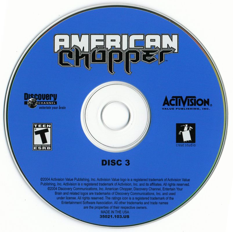 Media for American Chopper (Windows): Disc 3