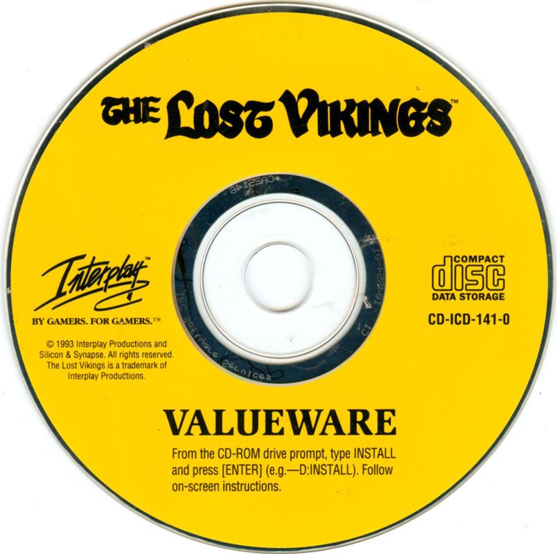 Media for The Lost Vikings (DOS) (Interplay Valueware CD-ROM release)