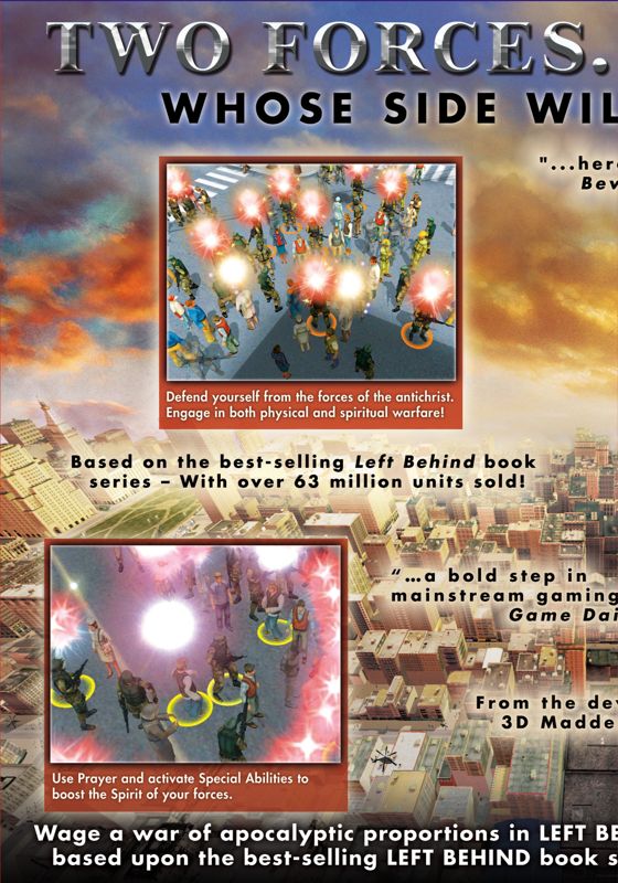 Inside Cover for Left Behind: Eternal Forces (Windows) (Release with the metal-bound New Living Translation bible): Left Flap