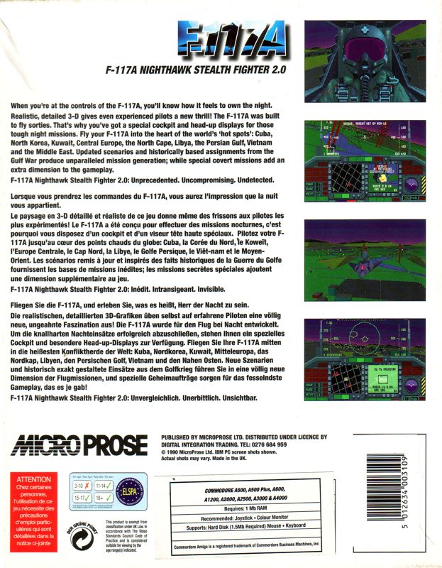 F117A Nighthawk Stealth Fighter 2.0 cover or packaging material