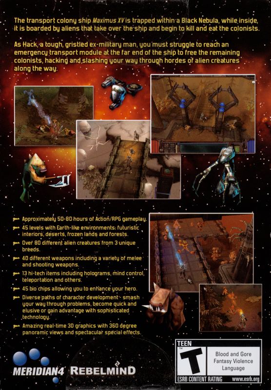 Back Cover for Space Hack (Windows)
