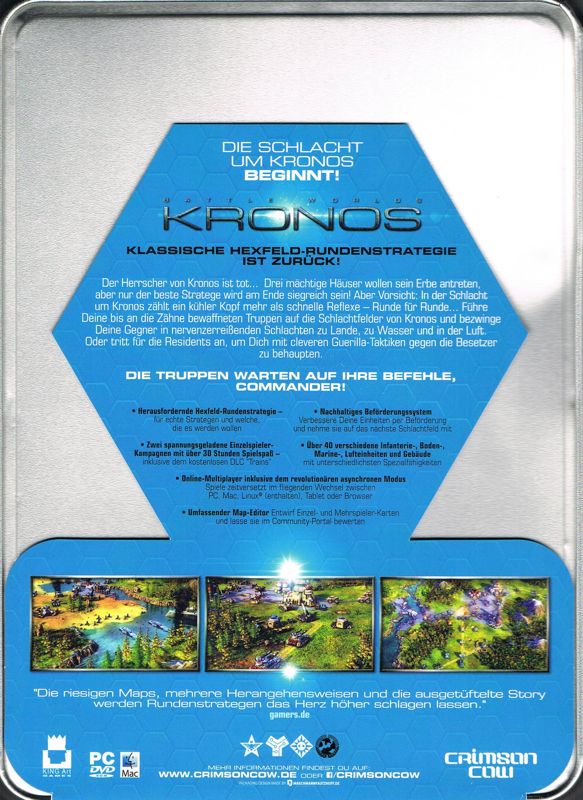 Back Cover for Battle Worlds: Kronos (Mission Command Edition) (Linux and Macintosh and Windows)