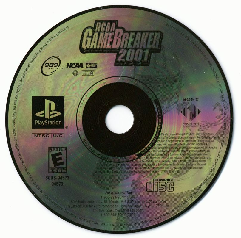 Media for NCAA GameBreaker 2001 (PlayStation)