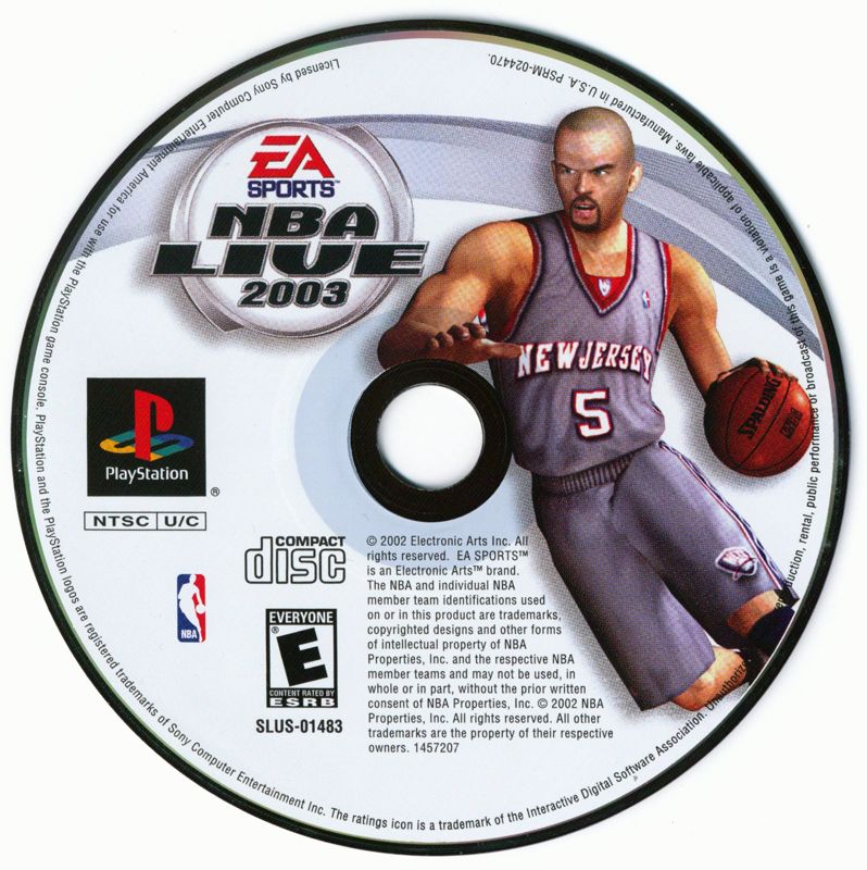 Media for NBA Live 2003 (PlayStation)