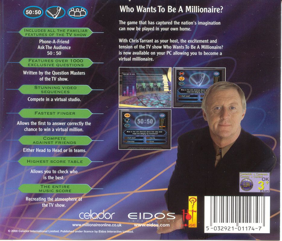Other for Who Wants to Be a Millionaire (Windows): Jewel Case - Back