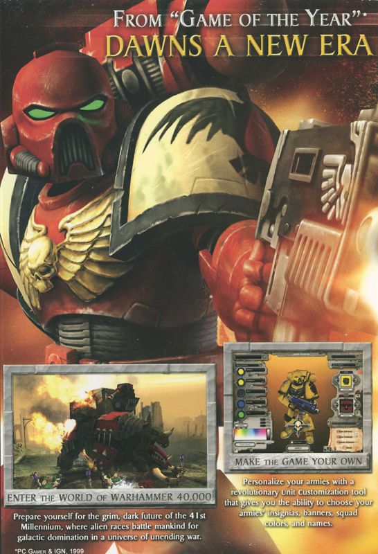 Inside Cover for Warhammer 40,000: Dawn of War (Windows): Left Flap