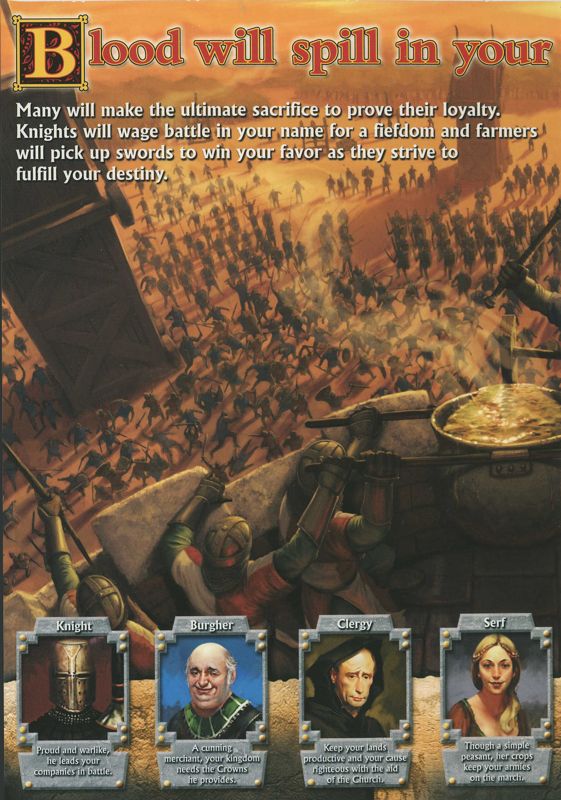 Inside Cover for Lords of the Realm III (Windows): Left Flap