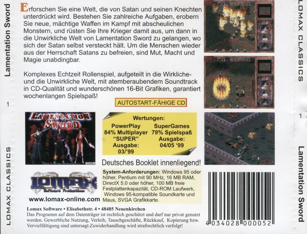 Other for Akuma: Demon Spawn (Windows) (Lomax Classics release): Jewel Case - Back
