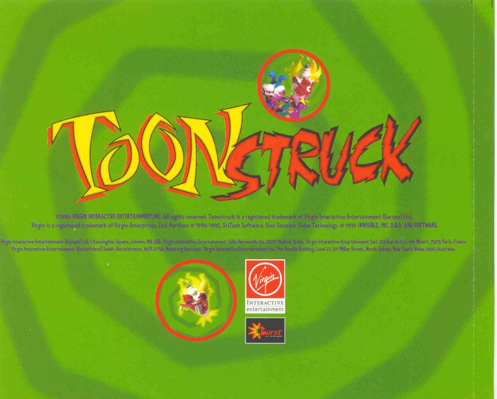 Other for Toonstruck (DOS) (White Label release): Jewel Case - Back