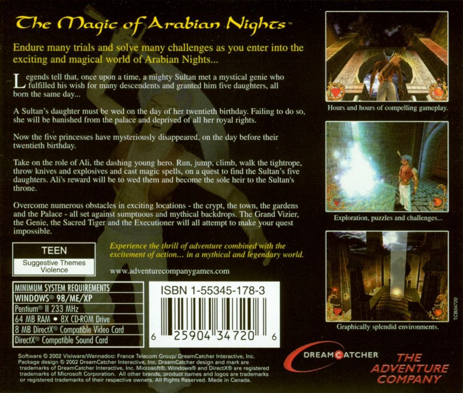 Other for Arabian Nights (Windows): Jewel Case - Back